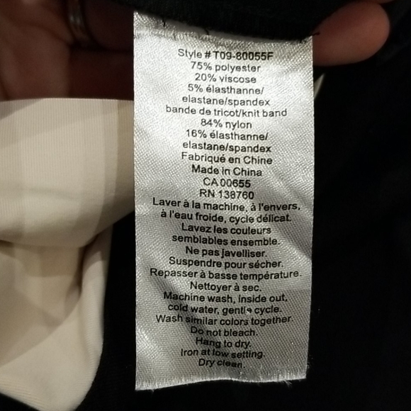 Black Full Panel Maternity Dress Pants - Picture 6 of 7